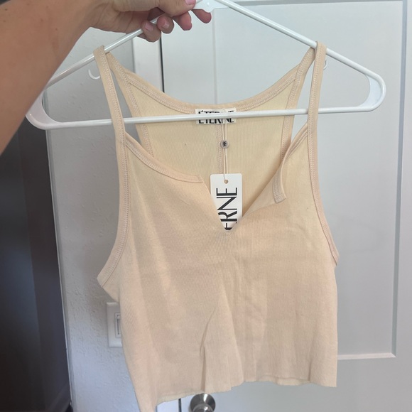 Eterne Beige Cropped Tank. Size Medium. New with tags - Picture 3 of 4